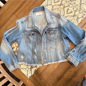 KanCan Light Blue Distressed Denim Jacket